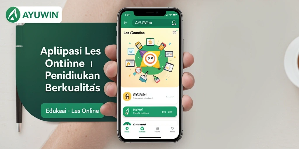 Tampilan antarmuka AYUWIN yang menarik dan fungsional untuk Les Online.