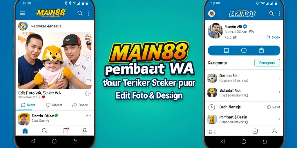 Antarmuka aplikasi MAIN88 untuk membuat stiker WA yang menarik.