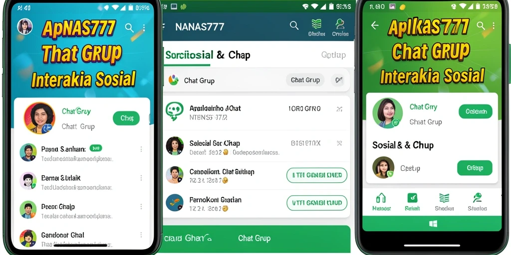 Antarmuka aplikasi <strong>NANAS777</strong> yang modern dan user-friendly untuk chat grup.